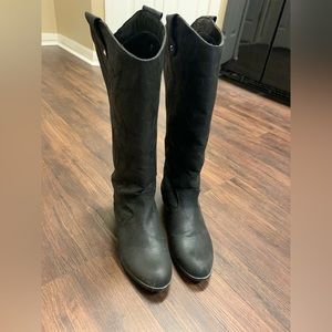 Black knee high boots